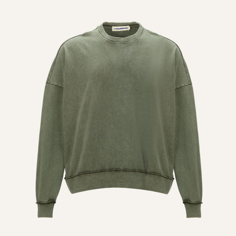 Long Sleeve Washed Sweater - Mazrood